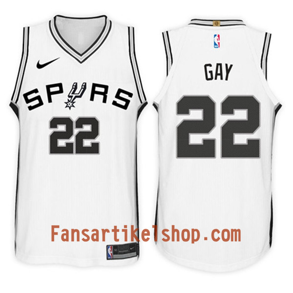 NBA San Antonio Spurs Trikot Rudy Gay 22 Nike 2017-18 Weiß Swingman - Herren NBA San Antonio Spurs Trikot Rudy Gay 22 Nike 2017-18 Weiß Swingman - Herren